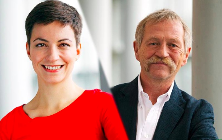 Franziska (Ska) Keller and José Bové : finally a "team" at the head of a European list for the next EParliament elections .